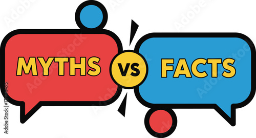 Myths versus facts comparison truth debunking misinformation analysis vector