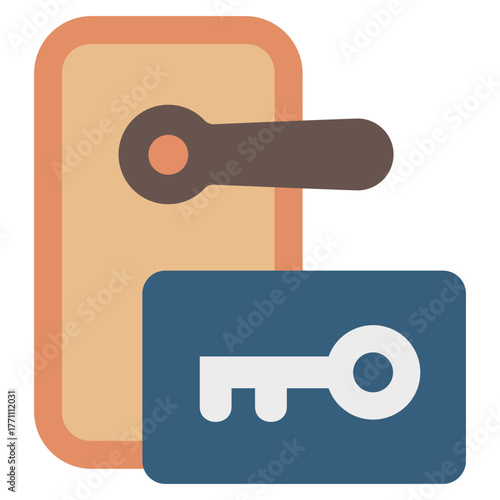 Smart Key Mini Illustration Icon. Use For Modern Concept, Print, Ui, Ux Kit, Web And App Development. Vector Related To Technology, Smart Home And More