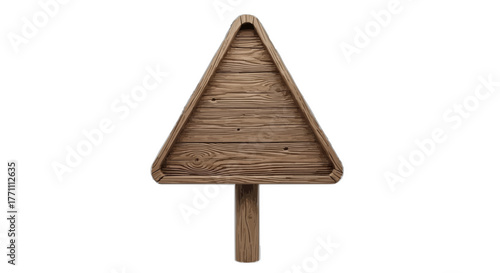 Rustic wooden triangle sign for your creative projects and designs, customizable template