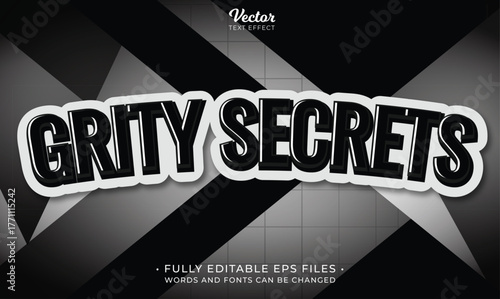 noir text effect editable eps cc file