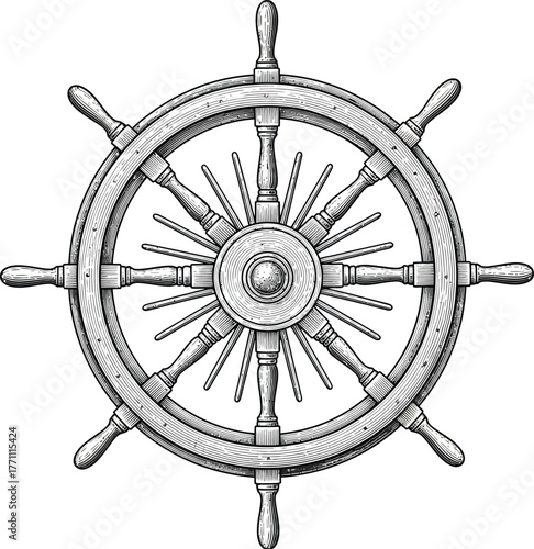 nautical steering wheel