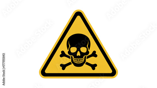 Warning skull and crossbones danger symbol graphic
