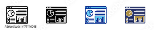 Data Visualization  Icon Set Multiple Style Collection
