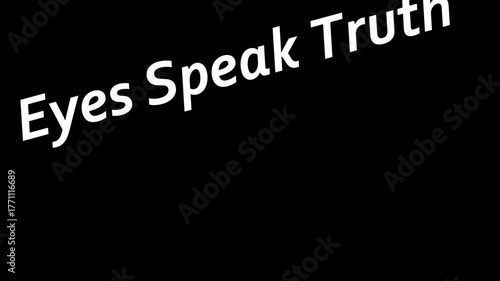 A rotated phrase let us speak truth in white font on a black background