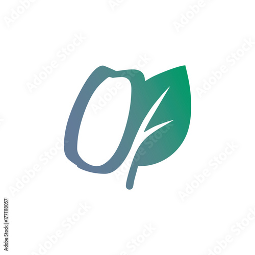 Elegant Green Leaf Numbers Nature Design