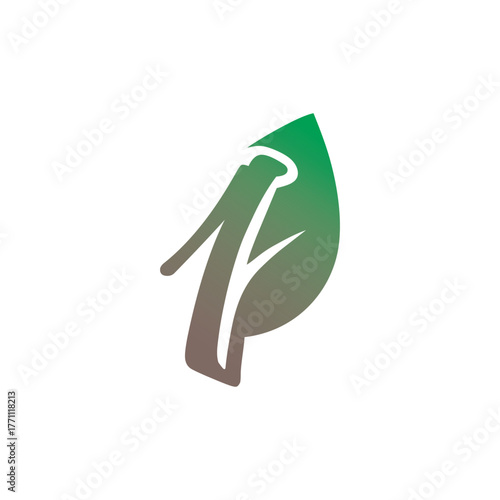 Elegant Green Leaf Numbers Nature Design