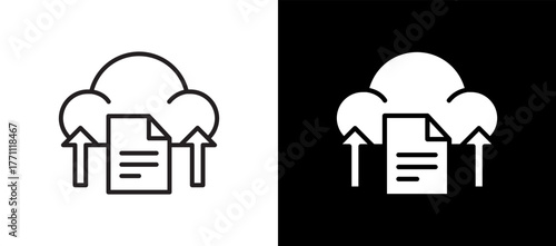 Cloud Upload blackwhite icon