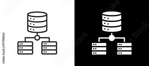 Database blackwhite icon
