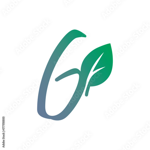 Elegant Green Leaf Numbers Nature Design