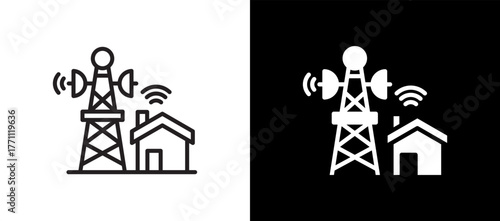 Radio Tower blackwhite icon