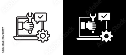 Technical Support blackwhite icon