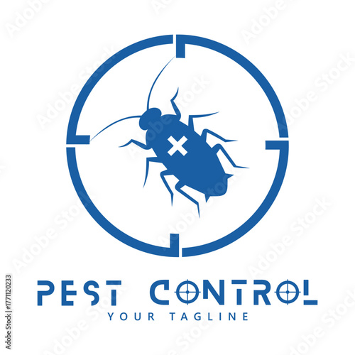 Pest control logo vector icon template design