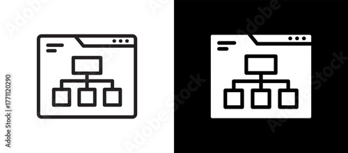 Sitemap blackwhite icon