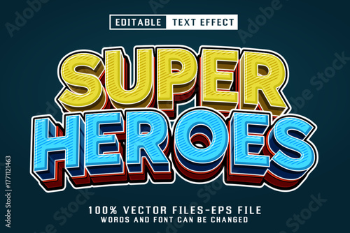 Super Heroes Editable Text Effect