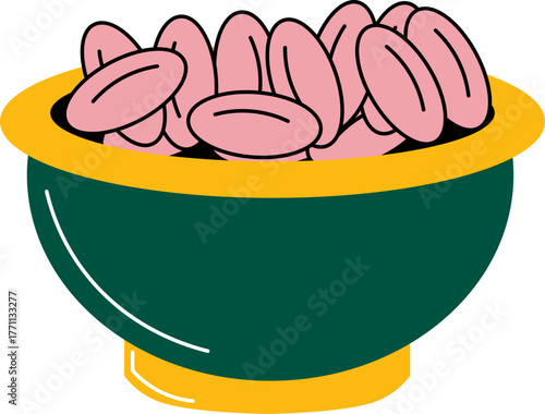 Ramadan Icon Illustration Ramadhan Muslim Spiritual Islamic Symbols Crescent Moon Mosque Prayer and Ornament Festive Celebartion