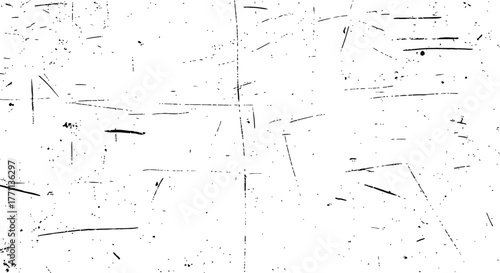 Abstract black and white grunge overlay texture vector Dust dirt and scratch damaged surface effect Vintage distressed background