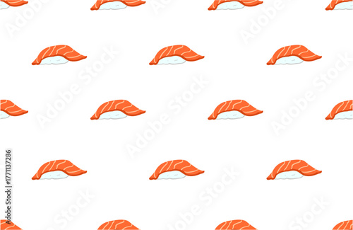 seamless pattern with nigiri sushi japan food