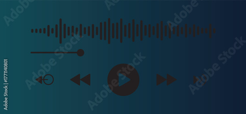 Abstract Sound Interface on a Cool Background