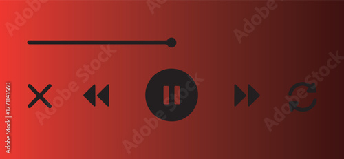 Minimalist Media Player Icons