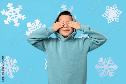 Cute little Asian boy and s...