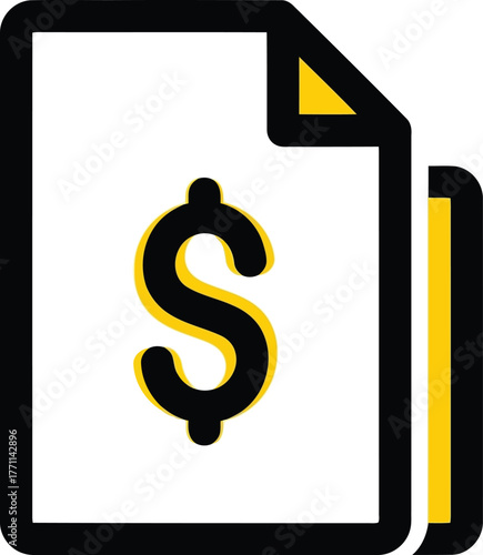 Document with a dollar sign representing financial records or payment details