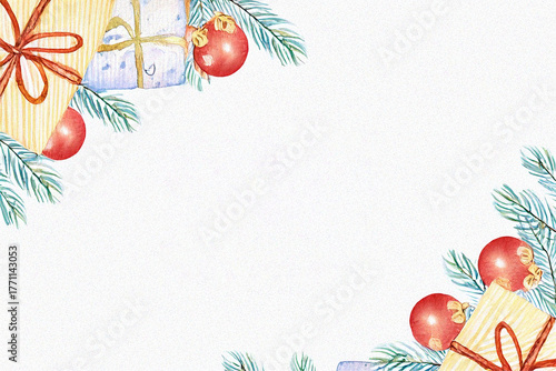 christmas background with balls