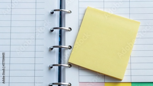 Wallpaper Mural Money Conviction A close-up of a planner with empty pages and a yellow sticky note placed on it. Torontodigital.ca