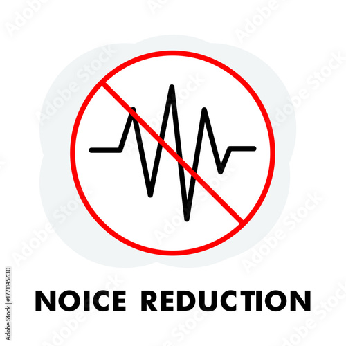 Acoustic Insulation Mute Symbol Editable Stroke