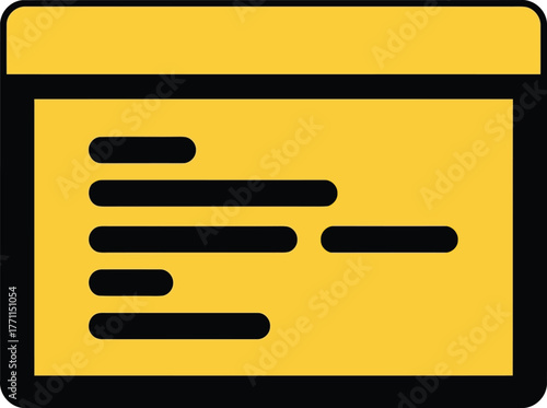 Simple illustration of a computer monitor with horizontal lines inside