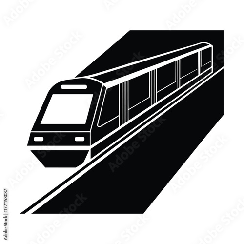 Subway Train Vector Illustration