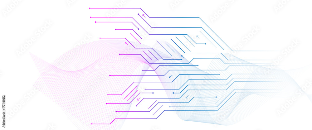 Obraz premium Creative idea banner concept for internet technology. Motherboard technology abstract texture design.