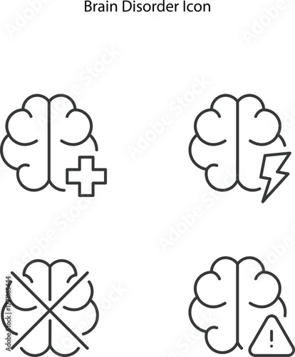 Conceptual illustration showing the human brain affected by mental health disorders such as depression, anxiety, and stress. This vector design symbolizes emotional imbalance and psychological issues.
