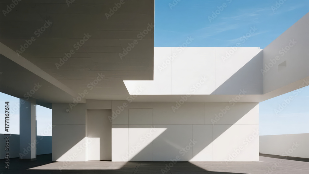 Obraz premium Great Heat Solar Term Modern Simple Architectural Light and Shadow Space Design Background