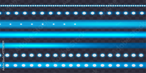 Blue and white abstract background with circles and stripes for a filmstrip illustration vector design