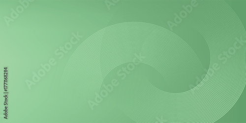 Abstract diagonal round circle lines on green background. Geometric stripe line art design modern. Vector EPS 10