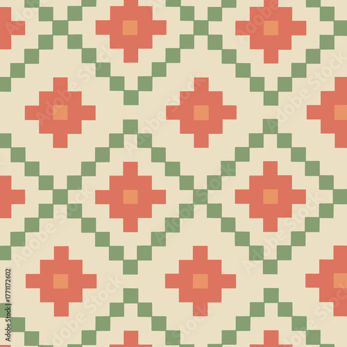 geometric flowers pattern
