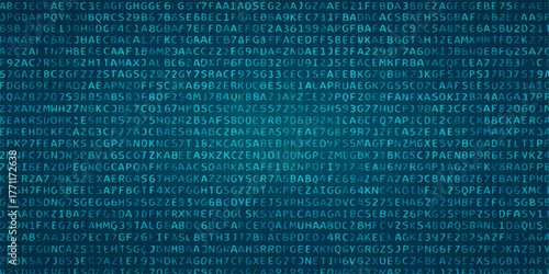 Blue binary code background illustration with digital network data and zero numbers concept