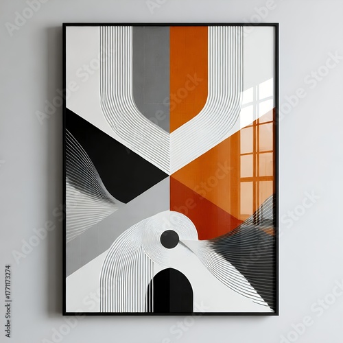 Geometric Abstract Art with Subtle Texture
