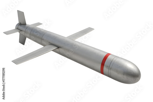 Wallpaper Mural Tomahawk Cruise Missile — Ultra-Realistic 3D Studio Render Isolated on Transparent Background Torontodigital.ca