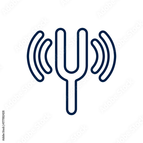 Tuning fork vector illustration icon design trendy
