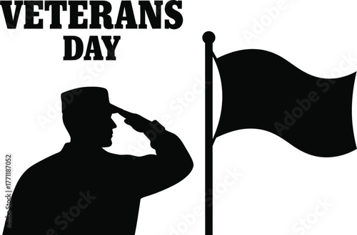 Honor veterans day with this patriotic illustration perfect for memorial events and tributes