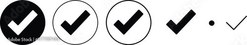 A Set of Four Checkmark Symbols A Versatile Collection of Tick Icons for Diverse Applications