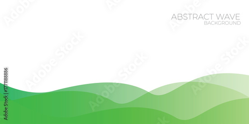 abstract green background with wave