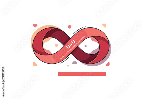 Red infinity symbol with U=U Undetectable equals Untransmittable text for HIV awareness campaign.