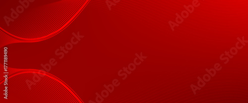 Red Abstract Wave Background With Flowing Lines And Modern Design Elements For Graphic And Tech Use.vector illustration eps10