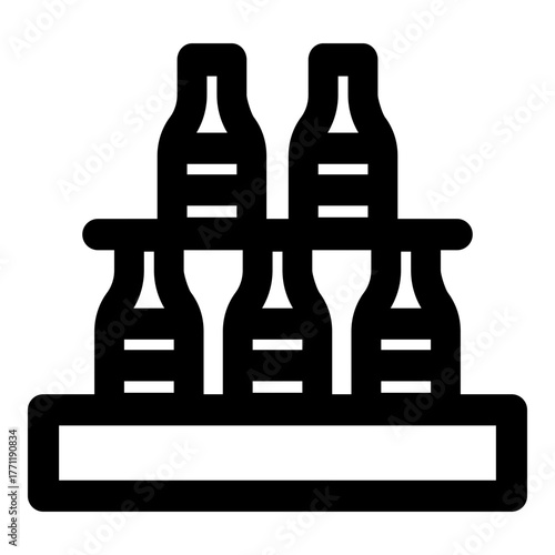 milk bottle toss icon