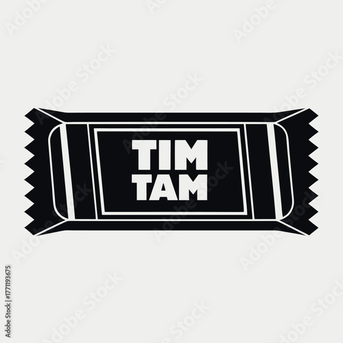 National Tim Tam Day black color design, solid white background (9).eps