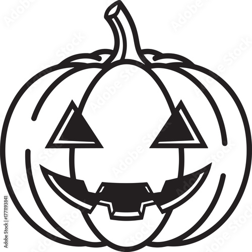 Funny Pumpkin Face and Ghost Halloween Vector Set