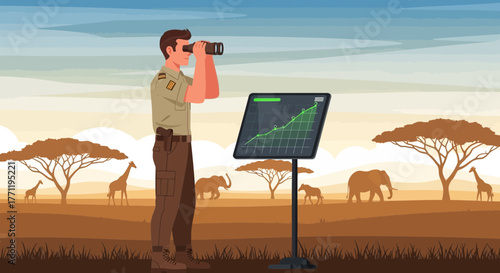 Analyzing wildlife population growth: A conservationist's perspective in the savanna