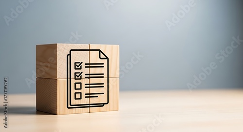 3d render of a wooden box with a symbol